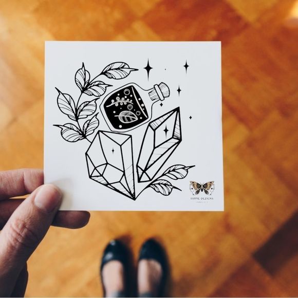 Hand Crafted Other - Crystal Potion Vinyl Decal